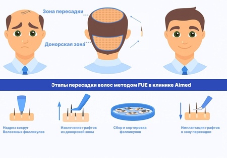 Пересадка волос методом FUE в Красноярске